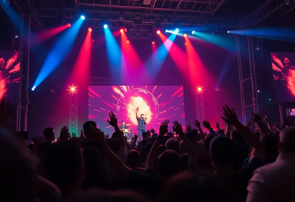Crowd enjoying a Dropkick Murphys concert