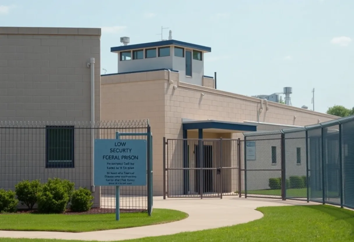 Exterior view of FCI Danbury federal prison