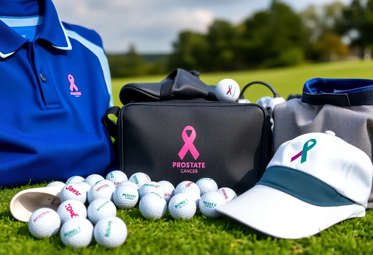 Exclusive golf merchandise collection for prostate cancer awareness