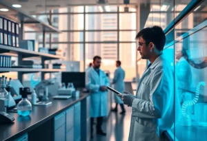 Exterior view of Lilly Harborside Research & Development Labs in Boston's Seaport District