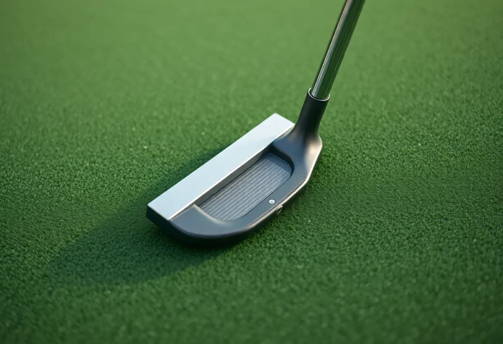 PXG Mustang ZT Putter displayed on the golf course