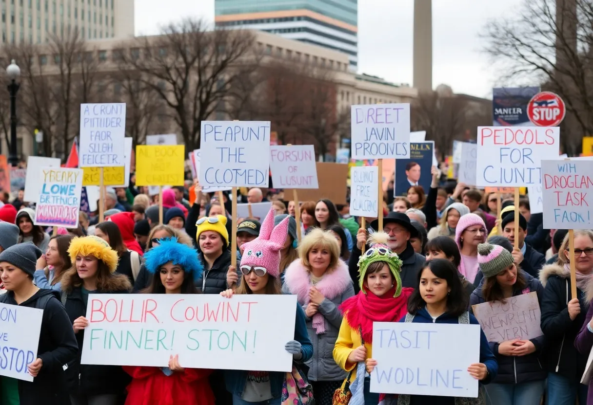 Large crowd gathered peacefully at Boston Common for the No Kings protest