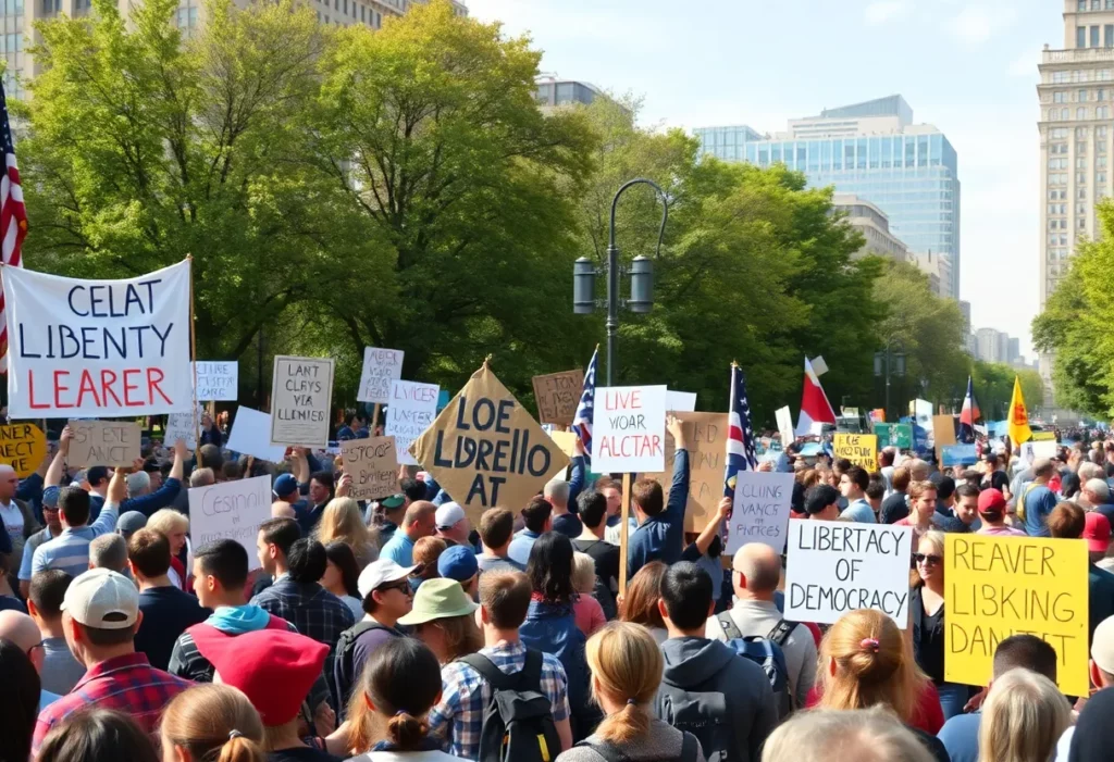 Crowd gathered for No Kings rally in Boston