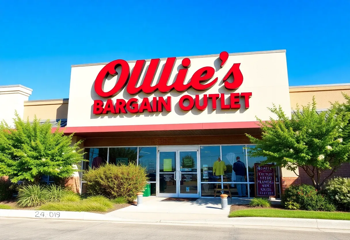 Exterior view of Ollie’s Bargain Outlet in Fitchburg, Massachusetts