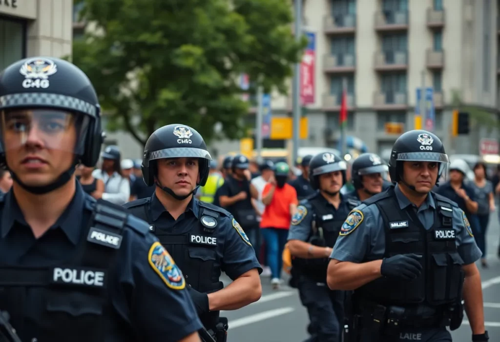 Police officers responding to an incident in Lynn