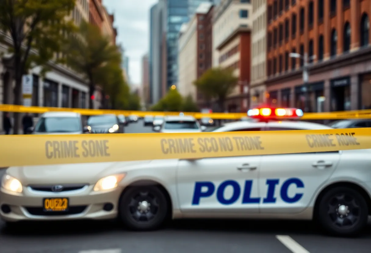 Police investigation at a crime scene in Worcester.