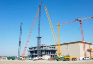 Construction of Raytheon's missile defense facility in Andover, Massachusetts.