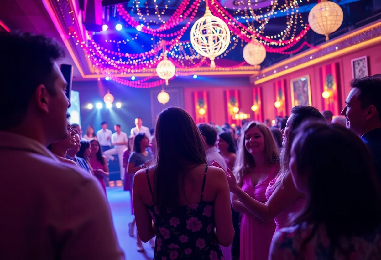 Celebration at Wheelock Family Theatre with guests enjoying performances