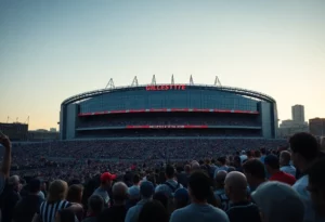 Gillette Stadium with fans during a soccer match