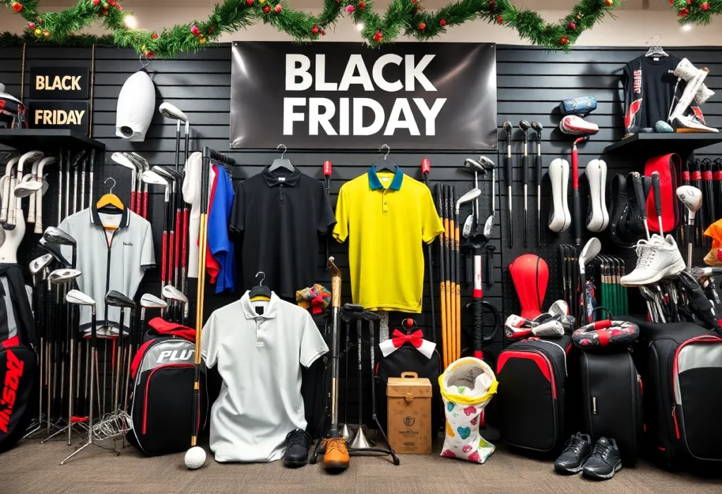 Golf store showcasing deals during Black Friday 2025