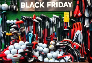 Discounted golfing gear on display for Black Friday