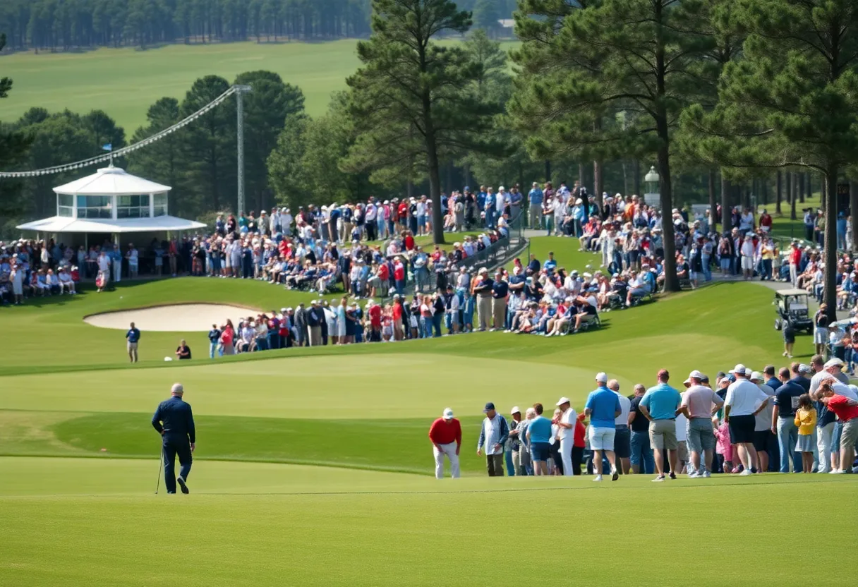 Young golfer playing in an LPGA tour event