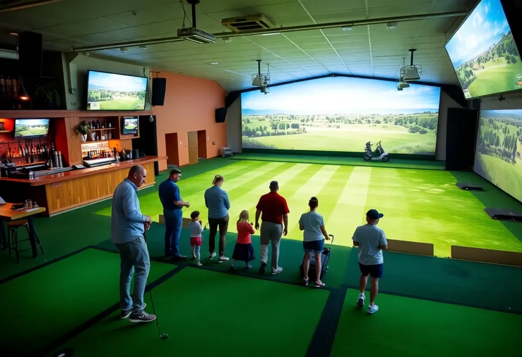 Indoor golf simulators at Philly's Golf Club