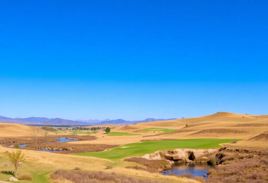 Scenic view of Tepetonka Golf Club with rolling hills and lush greenery