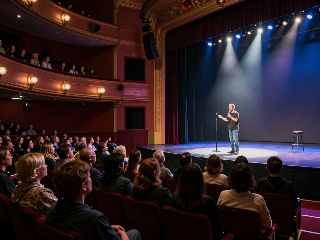 Comedian performing at The Wilbur Theatre in Boston
