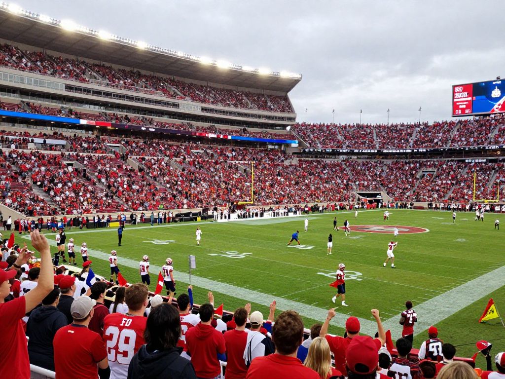 Crowd at a Boston College football game