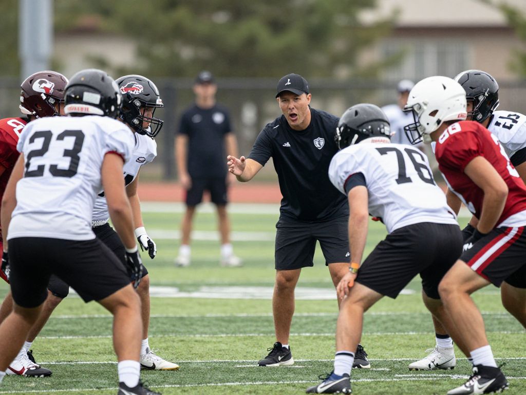 Boston College football players during practice
