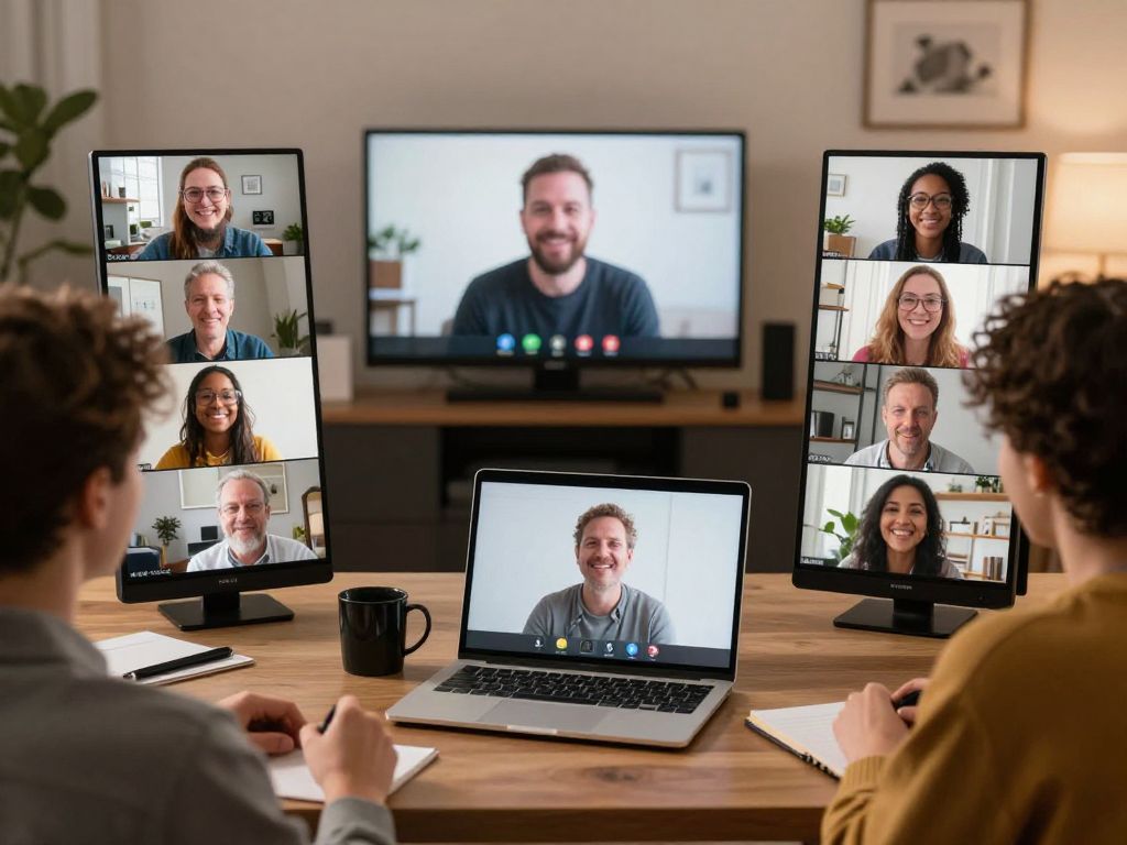 Participants engaging in a virtual storytelling event celebrating the New Year.