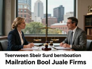 A visual representation of the merger between two law firms in Boston.