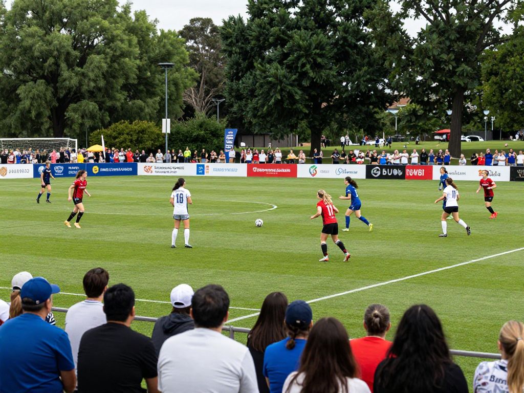 Fans supporting Boston Legacy FC at a local community event
