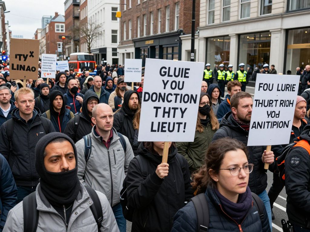 Pro-Palestinian protest in Boston with demonstrators and police