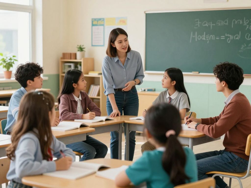 Students receiving mental health support in a school setting