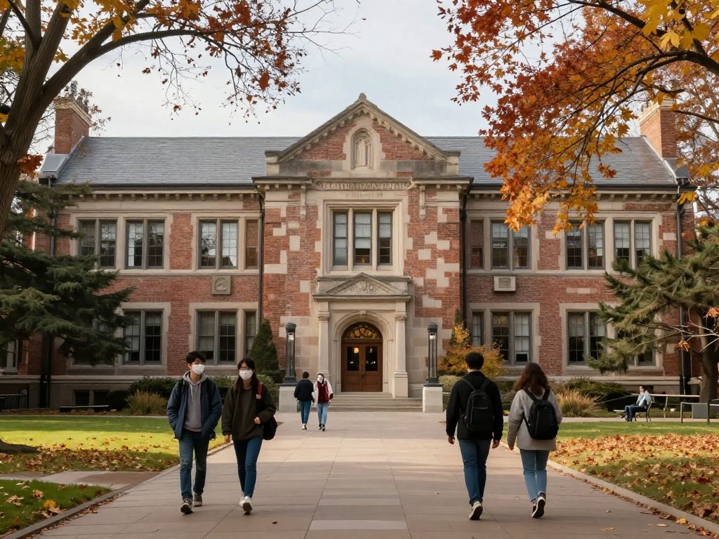 University campus symbolizing community resilience after tragic events.