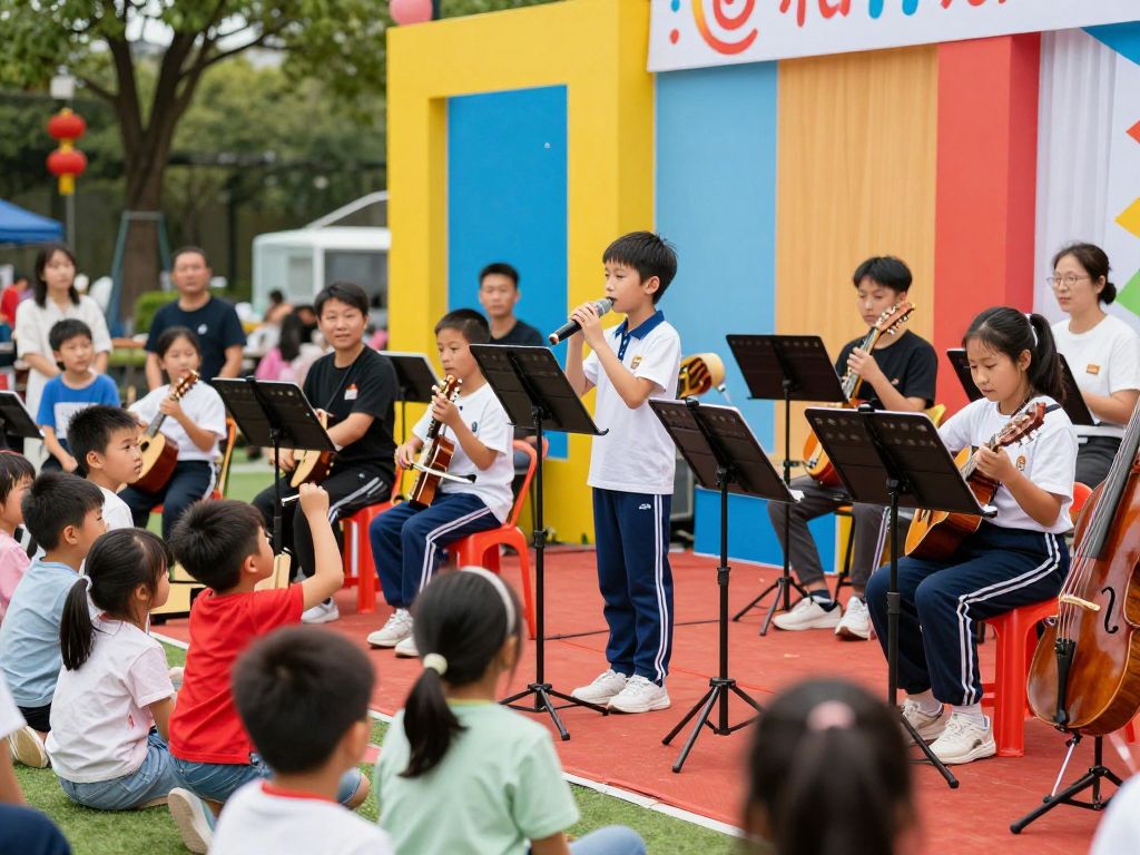 Kids enjoying a concert at the Blissful Monkey Yoga Studio