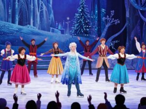 Characters from Disney On Ice performing on ice