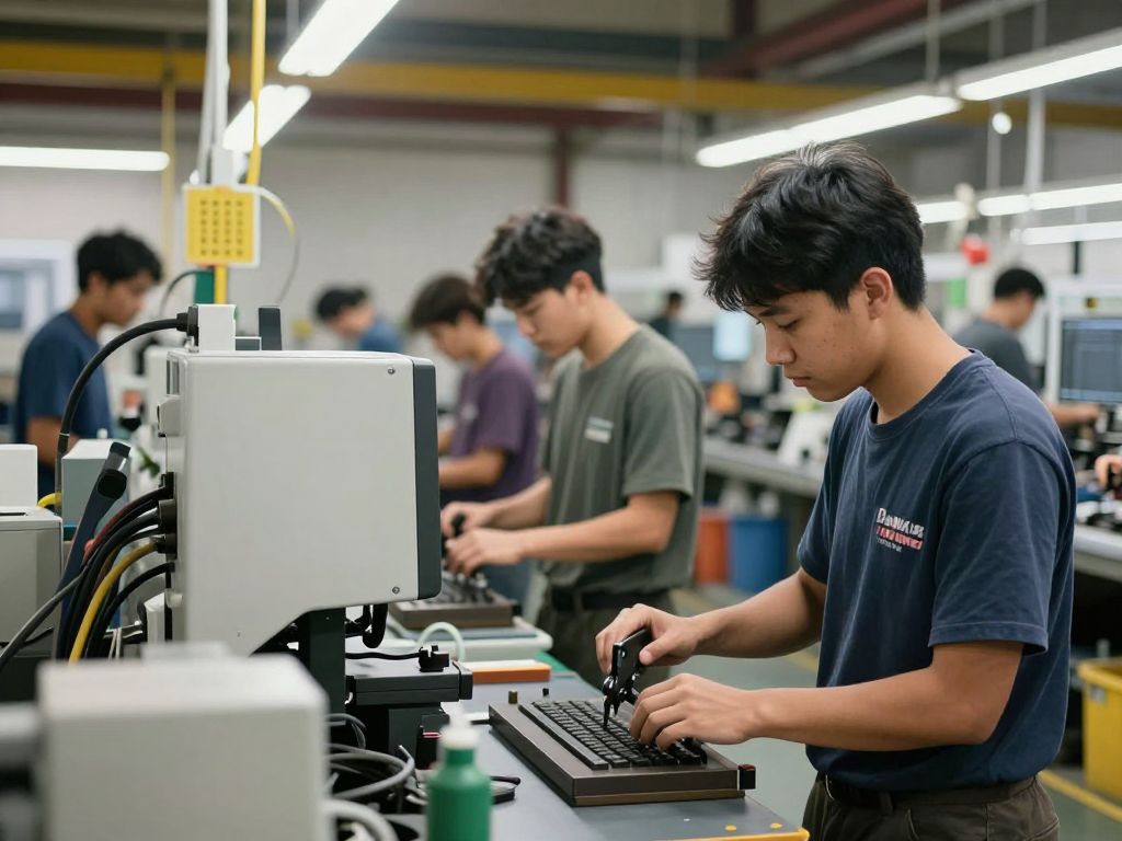 Young workers in Fall River's manufacturing sector