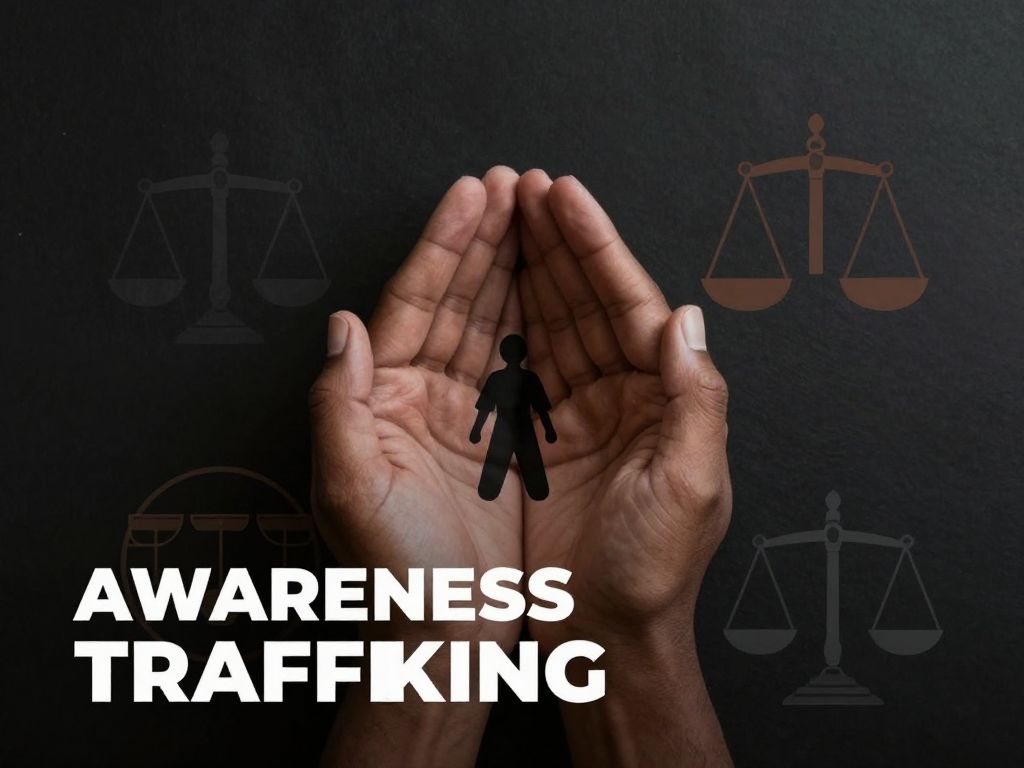 Artwork symbolizing the fight against child sex trafficking