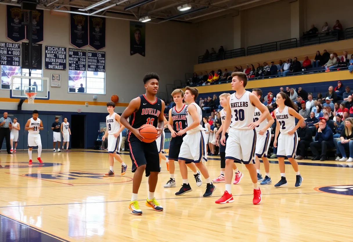 Fontbonne vs Oakmont basketball game showcasing intense competition