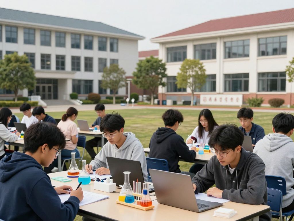 Students conducting research on Harvard University campus