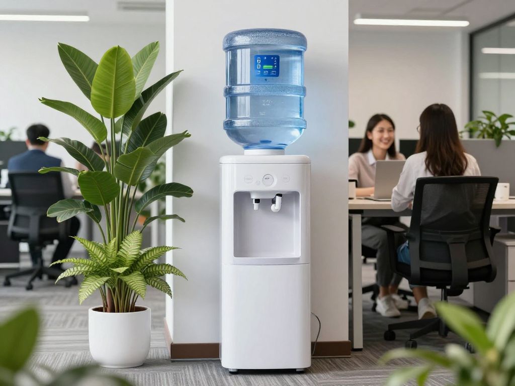 High-tech water cooler with sustainable features