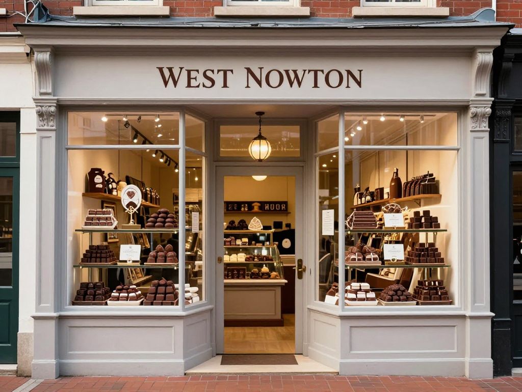 Front view of Hilliards Chocolates new store in West Newton