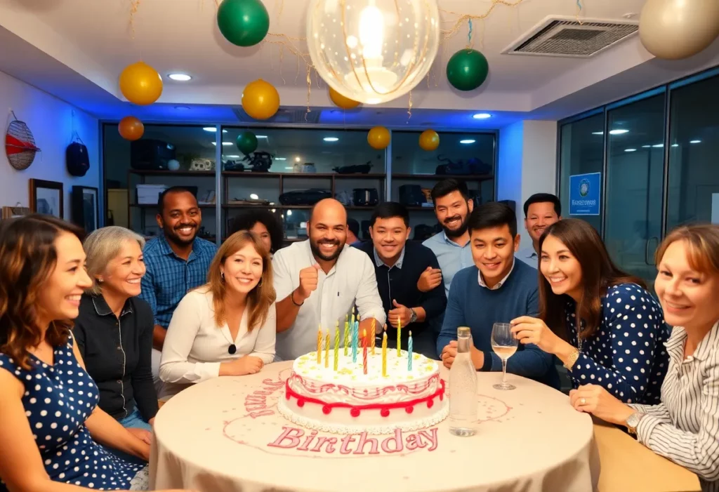 Celebration of John A. Solheim's 80th birthday with golf enthusiasts