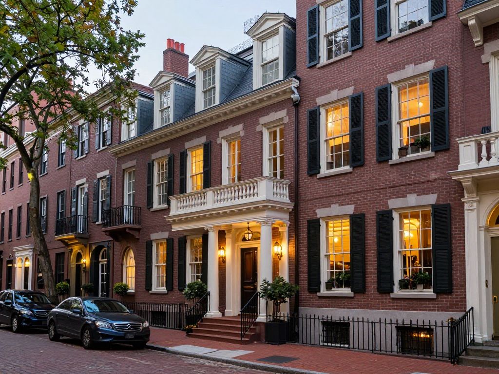 Luxurious townhouse in Beacon Hill, Boston.
