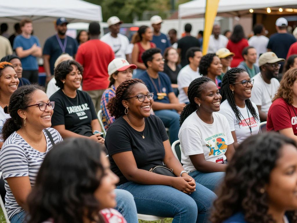 Audience enjoying a comedy show in Massachusetts