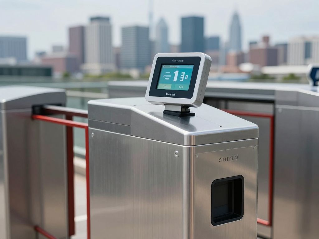 Tap-and-go payment technology at a New York subway turnstile