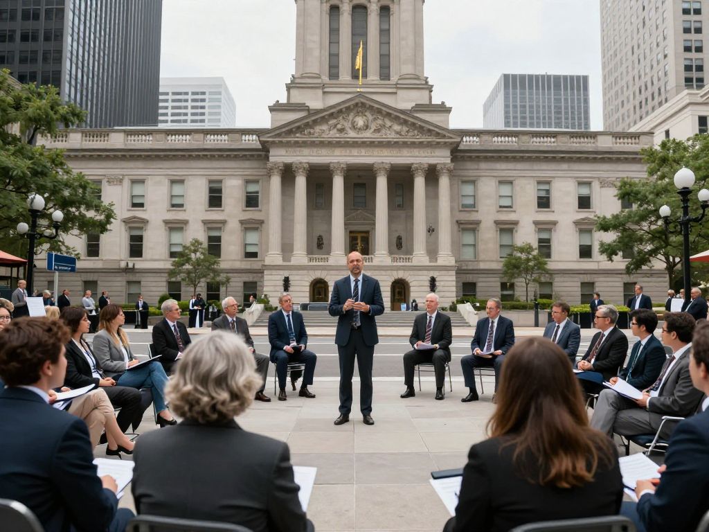 Community members discussing cannabis regulations in Newton.