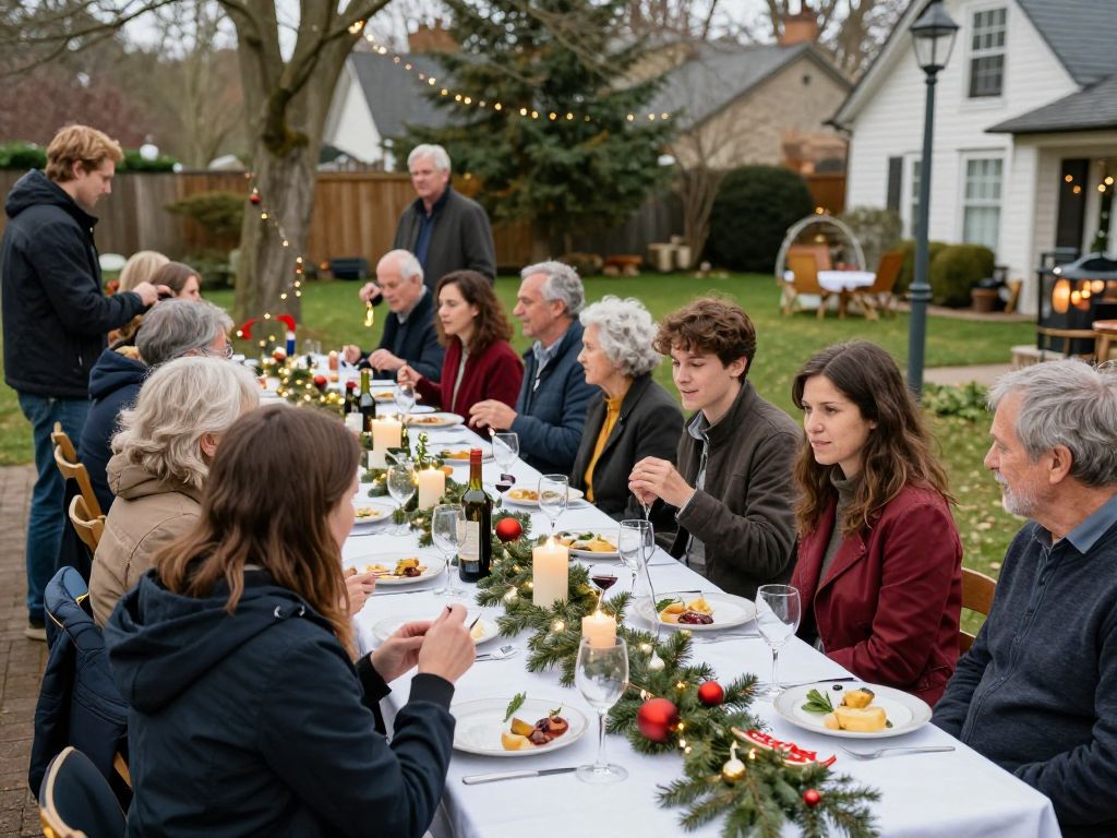 Scene of diverse New Year's celebrations on the North Shore