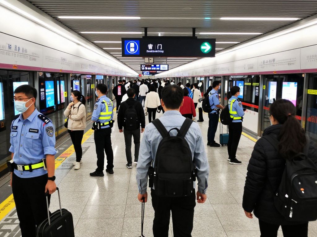 Busy commuters at North Station, Boston