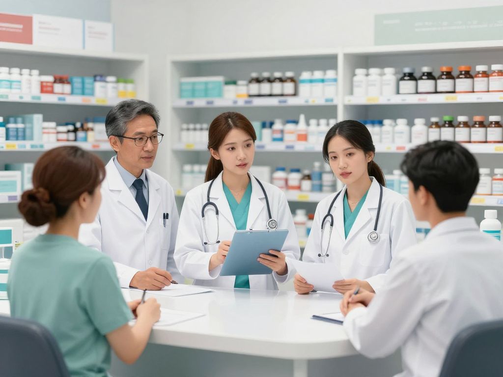 Healthcare professionals collaborating on pharmaceutical legislation.