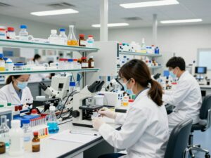 Biotech research lab in Boston dedicated to schizophrenia treatment.