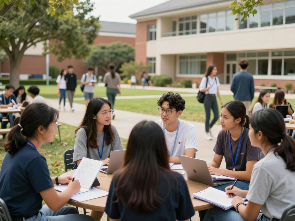 Students at Tufts University participating in community support activities on campus.