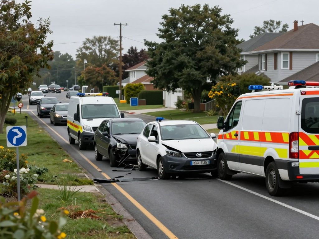 Emergency response to a multi-vehicle collision in Watertown