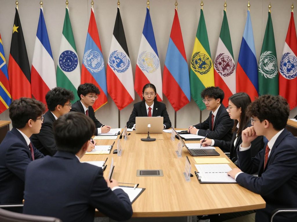 Watertown High School students participating in Model UN conference