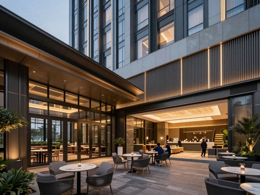 Modern luxury hotel architecture in Boston