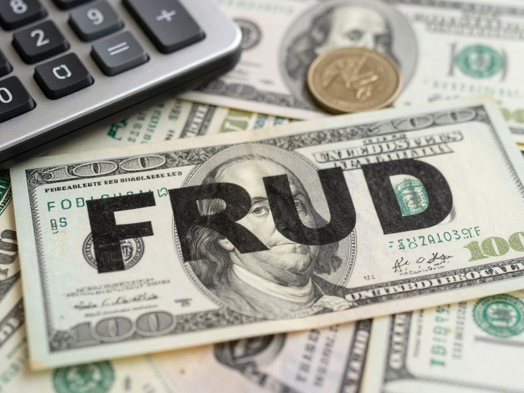 Abstract concept of bank fraud symbolizing deception in finance