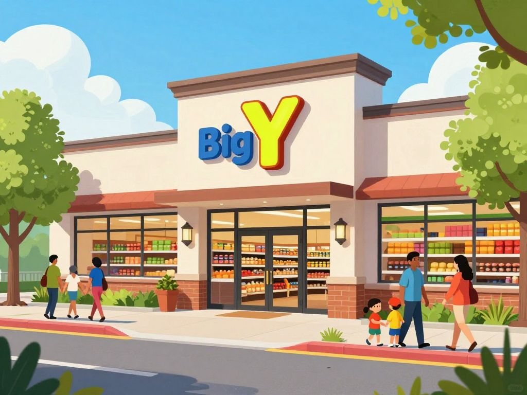 Exterior view of the new Big Y grocery store in Orange, Connecticut